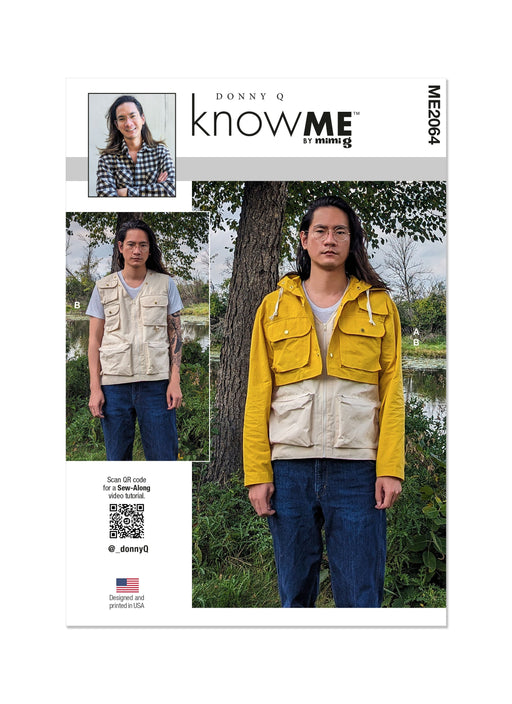 Know Me sewing pattern 2064 Men's Jacket and Vest by Donny Q from Jaycotts Sewing Supplies