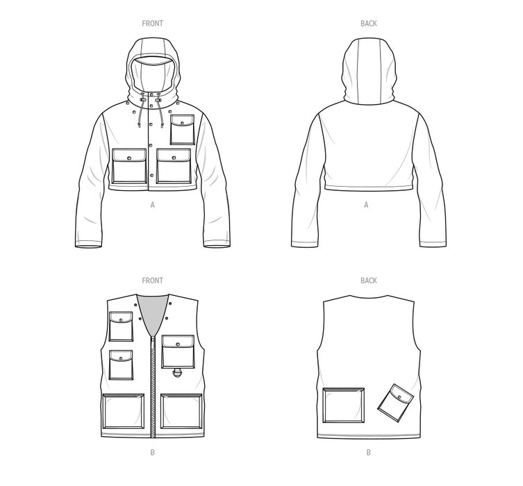 Know Me sewing pattern 2064 Men's Jacket and Vest by Donny Q from Jaycotts Sewing Supplies