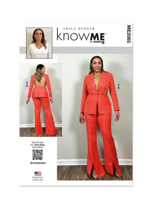 Know Me sewing pattern 2065 Misses' Blazer and Pants by Erica Bunker from Jaycotts Sewing Supplies