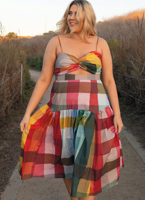 Know Me sewing pattern KM2073 Crop Top and Skirt by Alisha Grace from Jaycotts Sewing Supplies