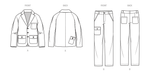 Know Me sewing pattern KM2075 Men's Jacket and Pants by Donny Q from Jaycotts Sewing Supplies