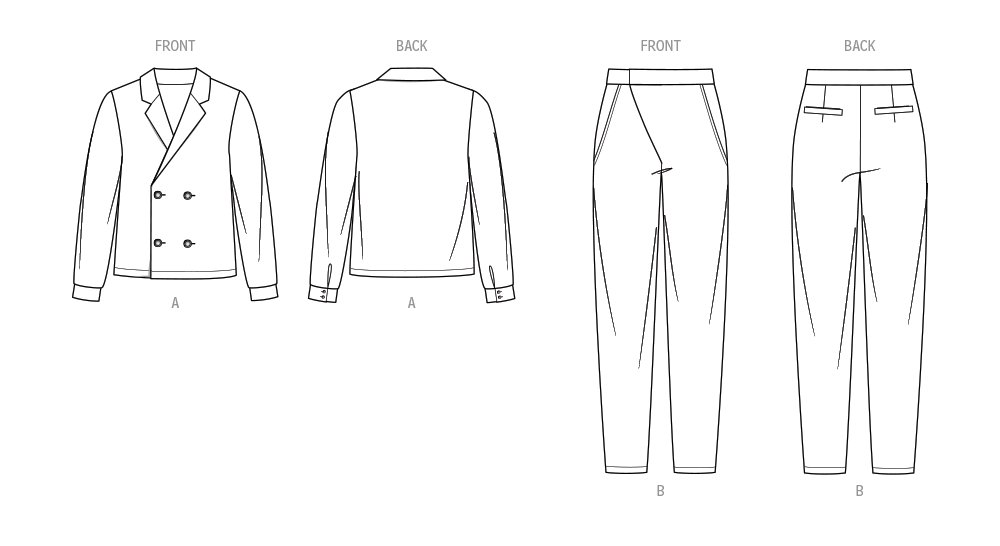 Know Me sewing pattern KM2079 Men's Shirt and Pants  by Julian Creates from Jaycotts Sewing Supplies
