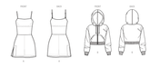 Know Me sewing pattern KM2080 Dress and Hoodie by The Stitch Fitz from Jaycotts Sewing Supplies
