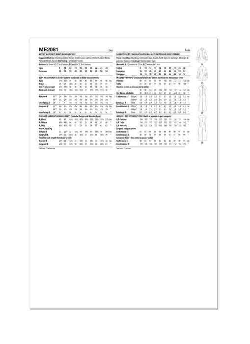 Know Me sewing pattern KM2081 Maternity Romper and Jumpsuit by The Corny Rainbow from Jaycotts Sewing Supplies