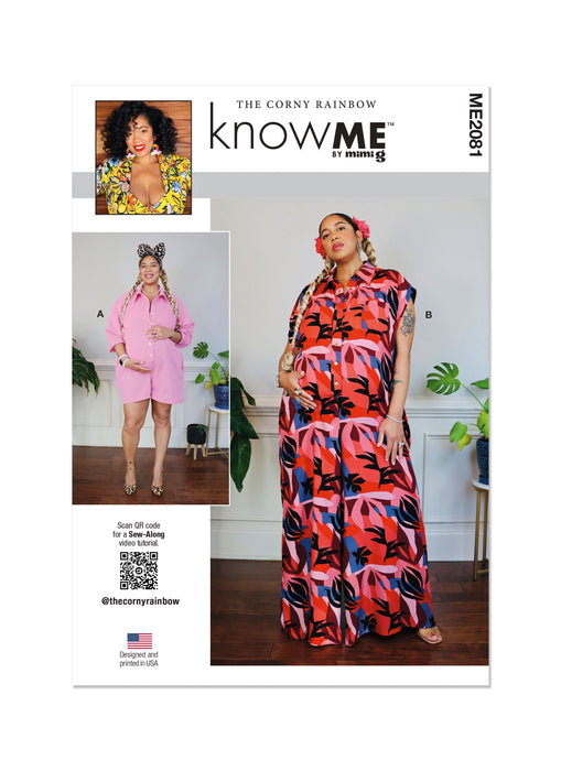Know Me sewing pattern KM2081 Maternity Romper and Jumpsuit by The Corny Rainbow from Jaycotts Sewing Supplies