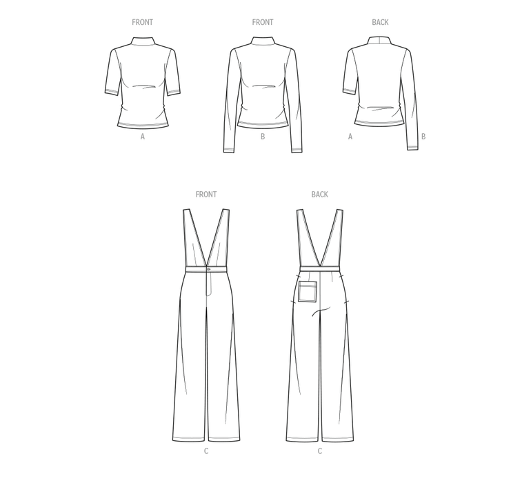 Know Me sewing pattern 2096 Misses' Tops and Jumpsuit by Brittany J. Jones from Jaycotts Sewing Supplies