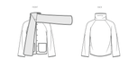 Know Me sewing pattern KM2097 Men's Jacket with Scarf by Donny Q from Jaycotts Sewing Supplies