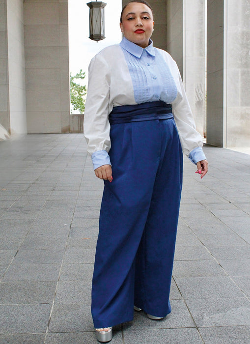 Know Me sewing pattern KM2104 Misses' Shirt and Trousers by Raven Maureen from Jaycotts Sewing Supplies