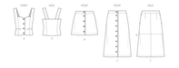 Know Me Sewing Pattern 2107 Misses' and Miss Petite Top and Skirt by Raven Maureen from Jaycotts Sewing Supplies