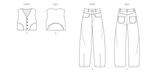 Know Me Sewing Pattern 2109 Men's Waistcoat and Trousers by Happily Dressed from Jaycotts Sewing Supplies