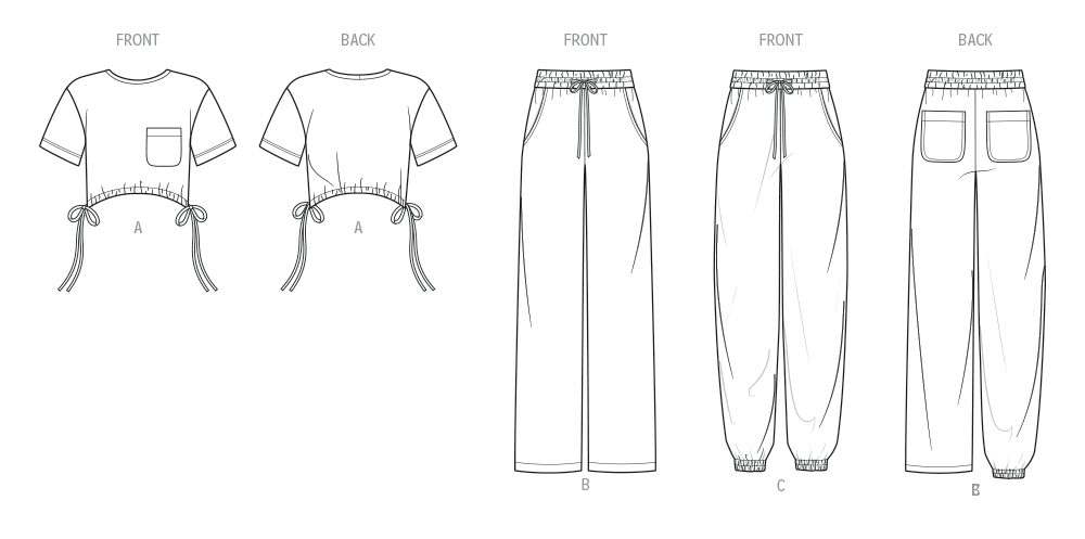 Know Me Sewing Pattern 2110 Knit Top and Woven Pants by Brittany J. Jones from Jaycotts Sewing Supplies
