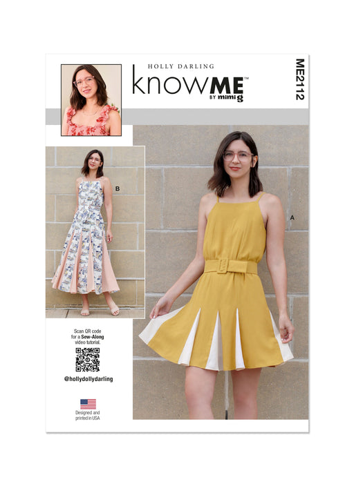 Know Me Sewing Pattern 2112 Misses' Dress and Belt by Holly Darling from Jaycotts Sewing Supplies