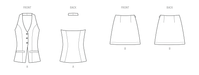 Know Me Sewing Pattern 2114 Misses' Top and Skirt by the Stitch Fitz from Jaycotts Sewing Supplies