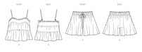 Know Me sewing pattern 2119 Misses' Top and Shorts by Alissah Threads from Jaycotts Sewing Supplies