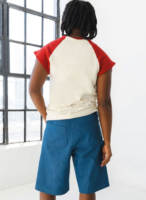 Know Me sewing pattern 2121 Men's T-Shirt and Shorts by Happily Dressed from Jaycotts Sewing Supplies
