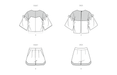 Know Me sewing pattern 2127 Top with Detachable Sleeves and Shorts by Keechii B Style from Jaycotts Sewing Supplies