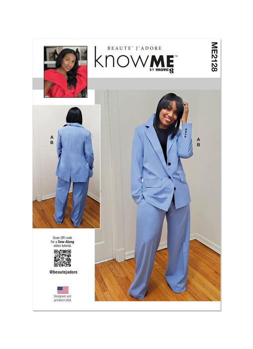 Know Me sewing pattern 2128 Misses' Jacket and Pants by Beaute' J'adore from Jaycotts Sewing Supplies
