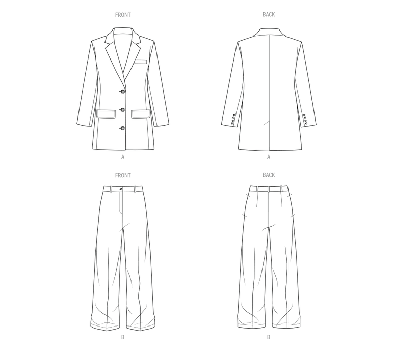 Know Me sewing pattern 2128 Misses' Jacket and Pants by Beaute' J'adore from Jaycotts Sewing Supplies
