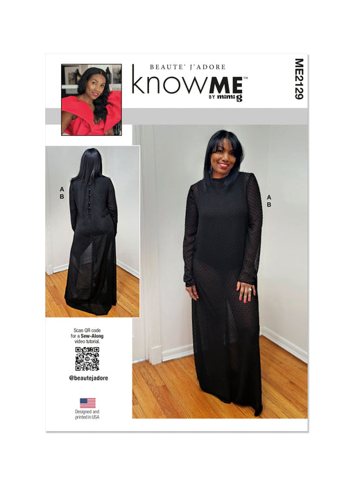 Know Me sewing pattern 2129 Misses' Bodysuit and Dress by Beaute' J'adore from Jaycotts Sewing Supplies