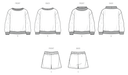 Know Me sewing pattern 2131 Unisex Knit Sweatshirts and Shorts by Alissah Threads from Jaycotts Sewing Supplies
