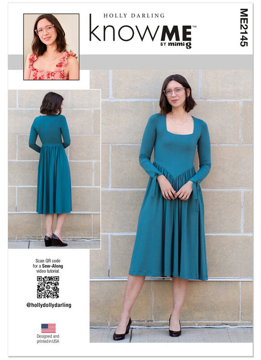 Know Me sewing pattern 2145 Misses' Knit Dress by Holly Darling from Jaycotts Sewing Supplies