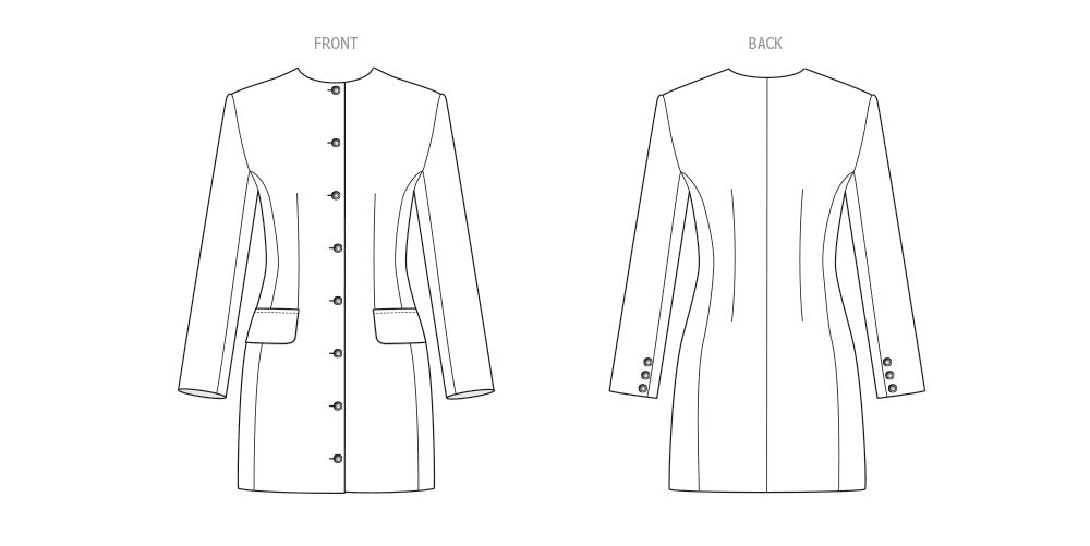 Know Me sewing pattern 2146 Misses' Blazer Dress by Raven Maureen from Jaycotts Sewing Supplies