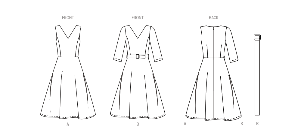 New Look sewing pattern 6748 V Neck Dress from Jaycotts Sewing Supplies