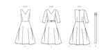 New Look sewing pattern 6748 V Neck Dress from Jaycotts Sewing Supplies