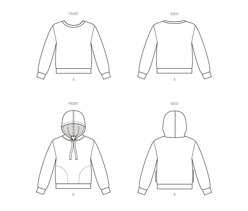 New Look sewing pattern 6759 and Men's Sweatshirts from Jaycotts Sewing Supplies