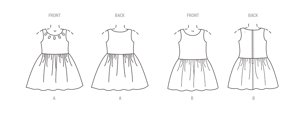 New Look sewing pattern 6763 Children's Dress from Jaycotts Sewing Supplies