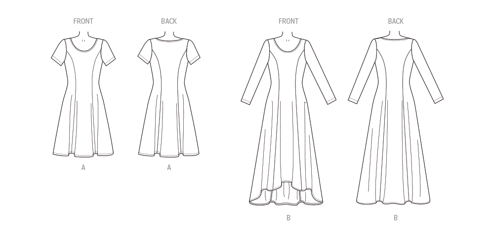 New Look Sewing Pattern 6765 Misses' Knit Dresses from Jaycotts Sewing Supplies