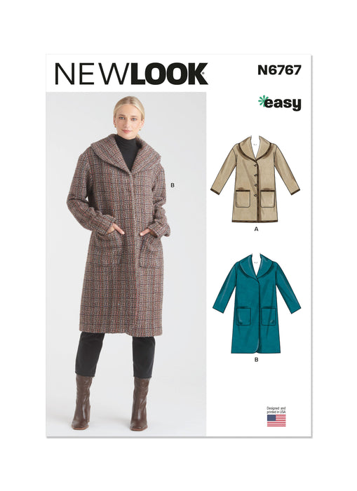 New Look Sewing Pattern 6767 Misses' Coats from Jaycotts Sewing Supplies
