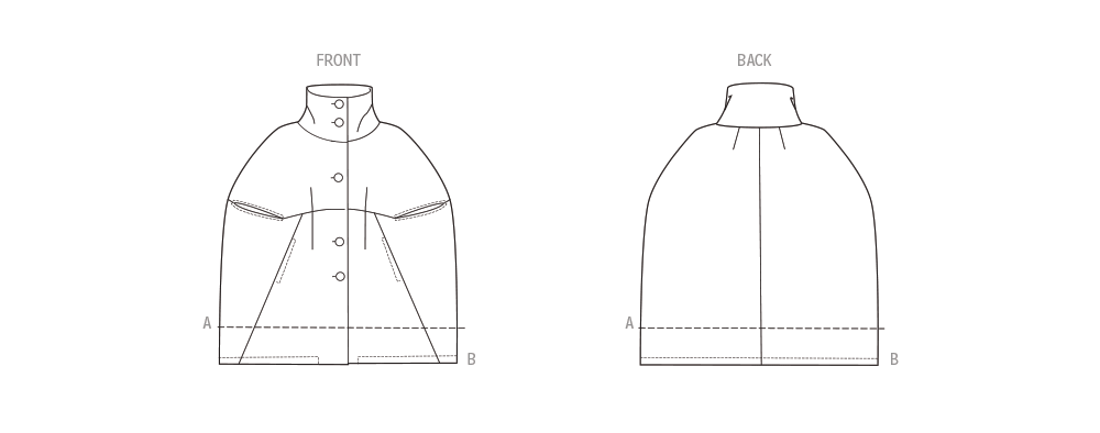 New Look Sewing Pattern 6768 Misses' Cape from Jaycotts Sewing Supplies