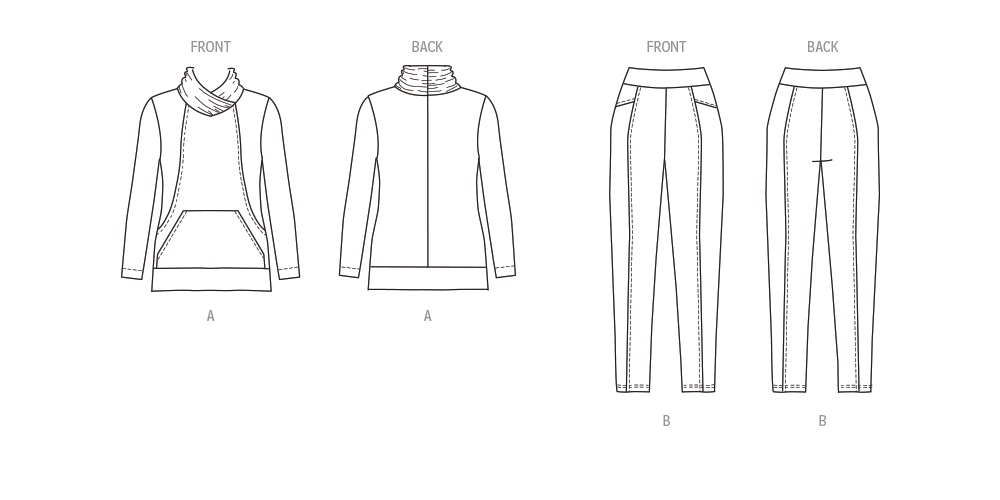 New Look Sewing Pattern 6771 Misses' Knit Top and Pants from Jaycotts Sewing Supplies