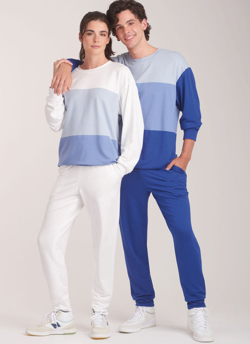 New Look Sewing Pattern 6772 Unisex Knit Top and Pants from Jaycotts Sewing Supplies