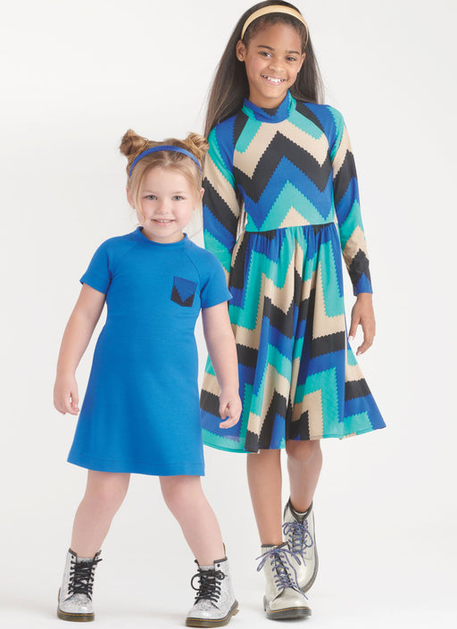 New Look Sewing Pattern 6773 Girls' Knit Dresses from Jaycotts Sewing Supplies