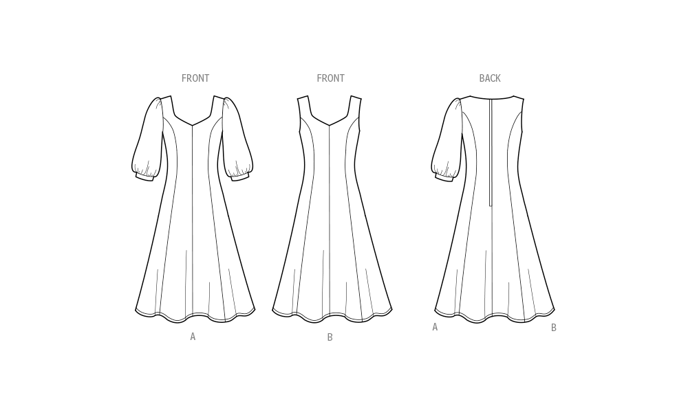 New Look sewing pattern 6776 Dress With Sleeve Variations from Jaycotts Sewing Supplies