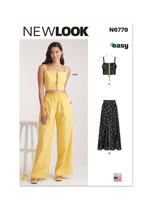 New Look sewing pattern 6779 Bra Top and Pants from Jaycotts Sewing Supplies