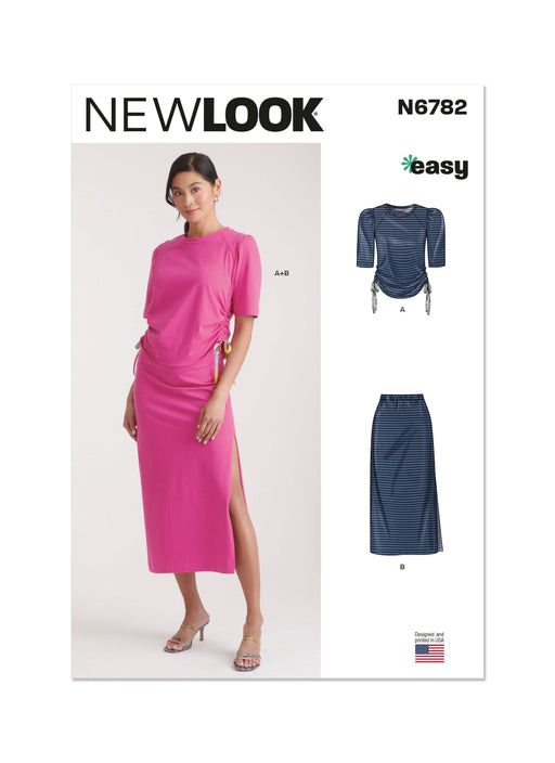 New Look sewing pattern 6782 Knit Top and Skirt from Jaycotts Sewing Supplies