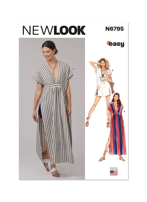 New Look sewing pattern 6795 Caftan in Two Lengths from Jaycotts Sewing Supplies