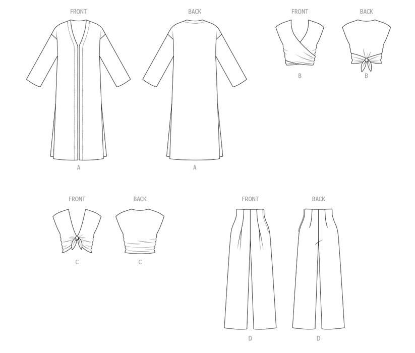 New Look sewing pattern 6796 Coat, Tops and Trousers from Jaycotts Sewing Supplies