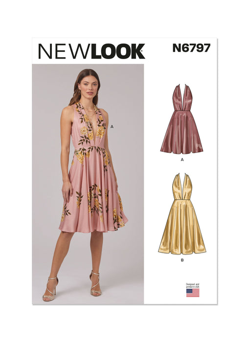 New Look sewing pattern 6797 Fitted uined dress from Jaycotts Sewing Supplies