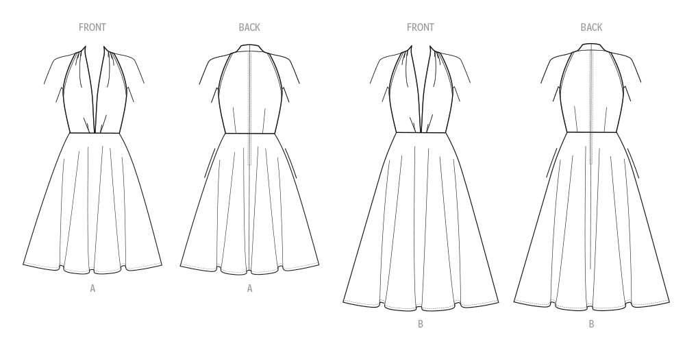 New Look sewing pattern 6797 Fitted uined dress from Jaycotts Sewing Supplies