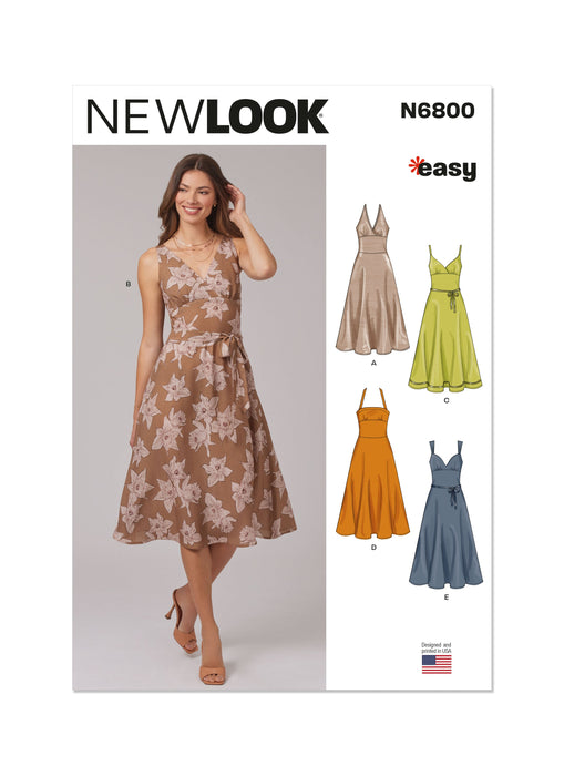 New Look sewing pattern 6800 Sun Dresses from Jaycotts Sewing Supplies