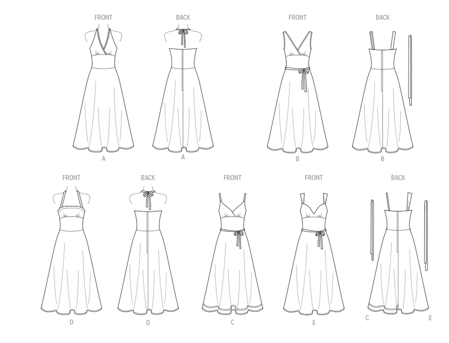 New Look sewing pattern 6800 Sun Dresses from Jaycotts Sewing Supplies