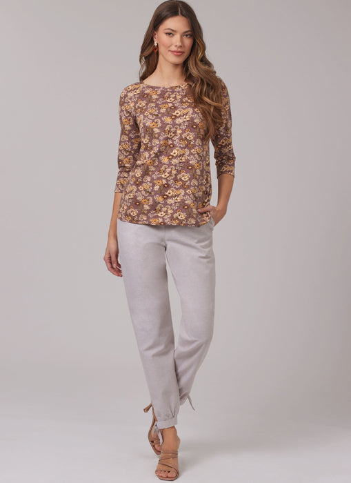 New Look sewing pattern 6803 Knit Tops and Pants from Jaycotts Sewing Supplies