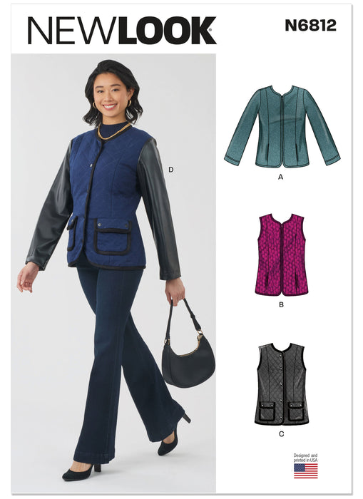 New Look Sewing Pattern 6812 Jacket and Waistcoat from Jaycotts Sewing Supplies