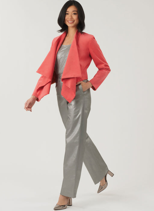 New Look Sewing Pattern 6817 Draped Front Vest, Jacket and Trousers from Jaycotts Sewing Supplies