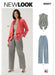 New Look Sewing Pattern 6817 Draped Front Vest, Jacket and Trousers from Jaycotts Sewing Supplies