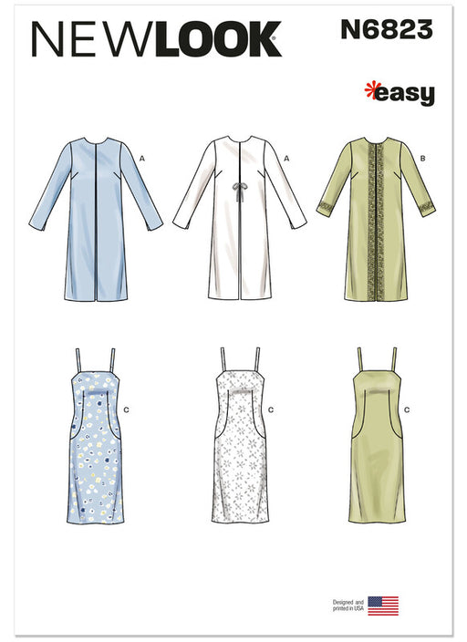 New Look Sewing Pattern 6823 Coat And Dress from Jaycotts Sewing Supplies